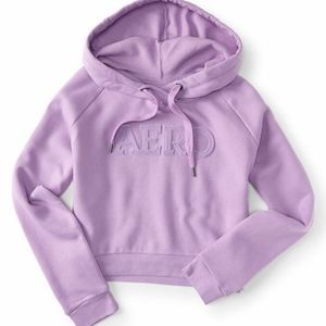 Aeropostale LOGO Crop Top Pullover Hoodie
